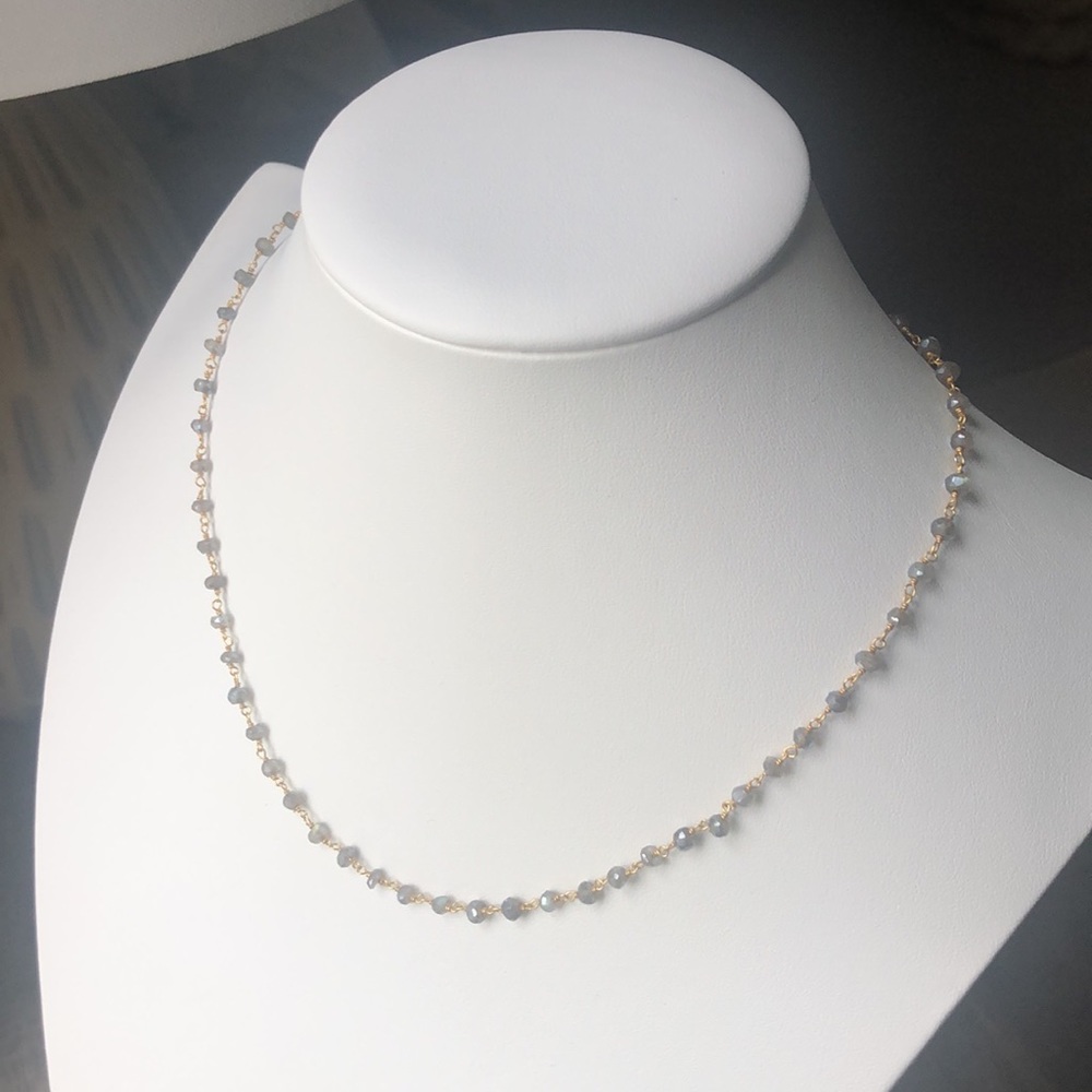 16 inch labradorite chain necklace